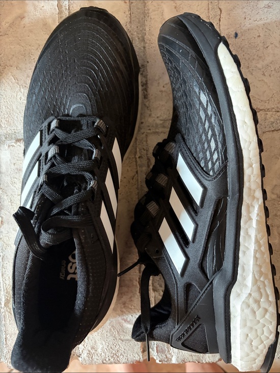 adidas Shoes - Hardly worn adidas energy boost Black and White Athletic Running Shoes sz 10